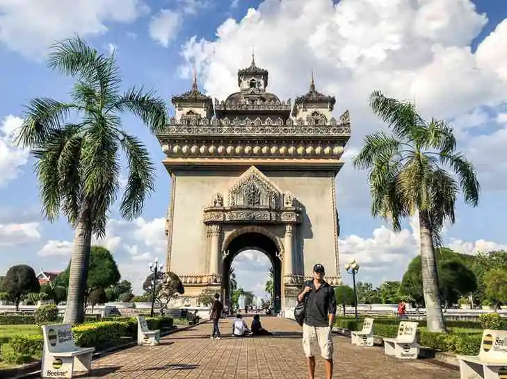 Patuxai Victory Monument in Vientiane, Laos